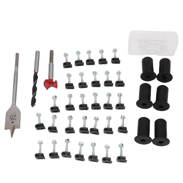 Cable Routing Kit, Wall Grommets Accessories for Cables with 1 Inch and 5/16 Inch Drill Bits, 30 Wire Clips, Wall Cable Pass Through Wiring Installation Set for Roof Mounting