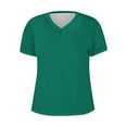 thumbnail image 4 of FAIWAD Womens Summer Tops Short Sleeve V Neck Pullover Shirts Loose Casual Solid Color Basic Tops, 4 of 4
