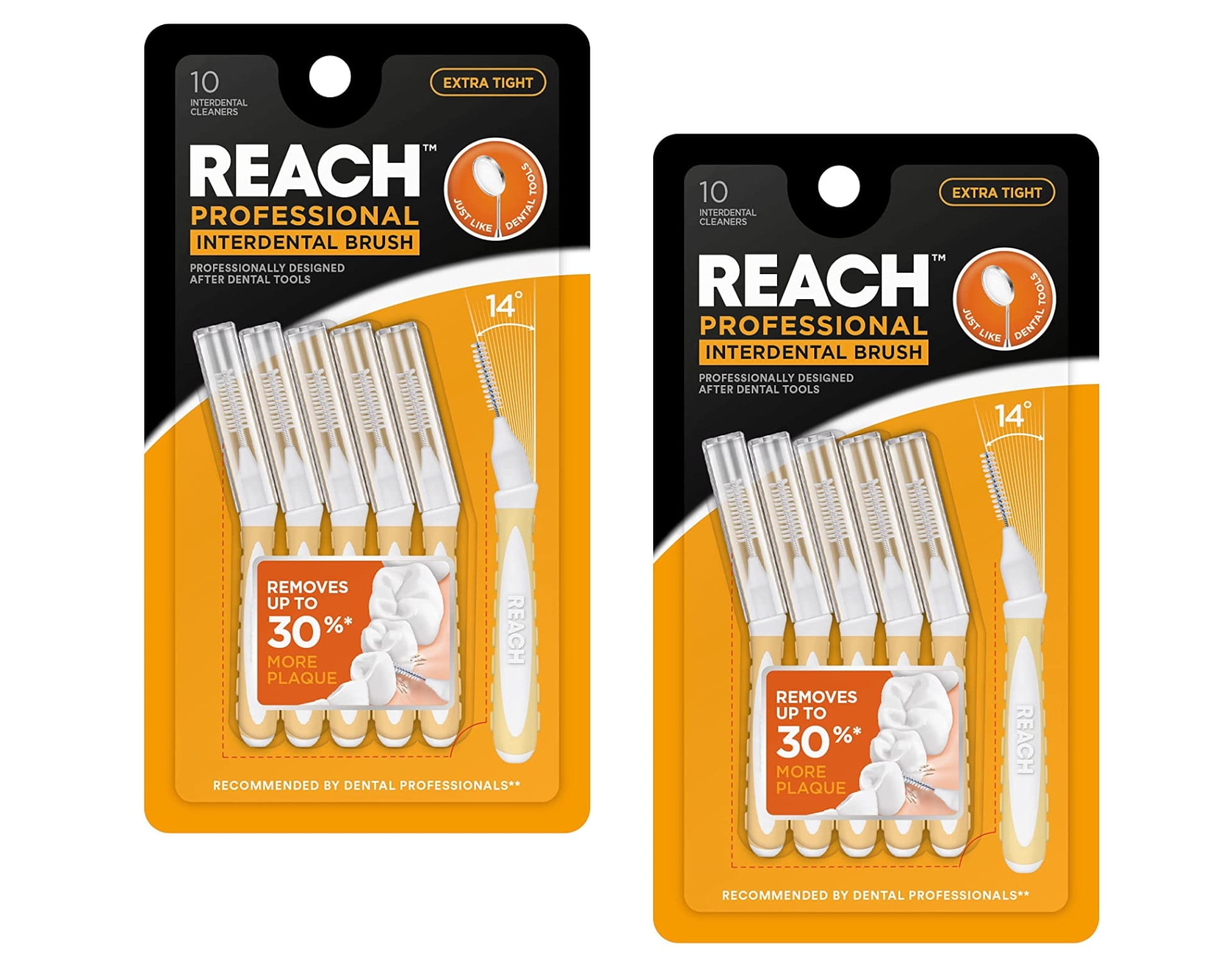 Reach Professional Interdental Brushes, Extra Tight, 10 Count Pack of