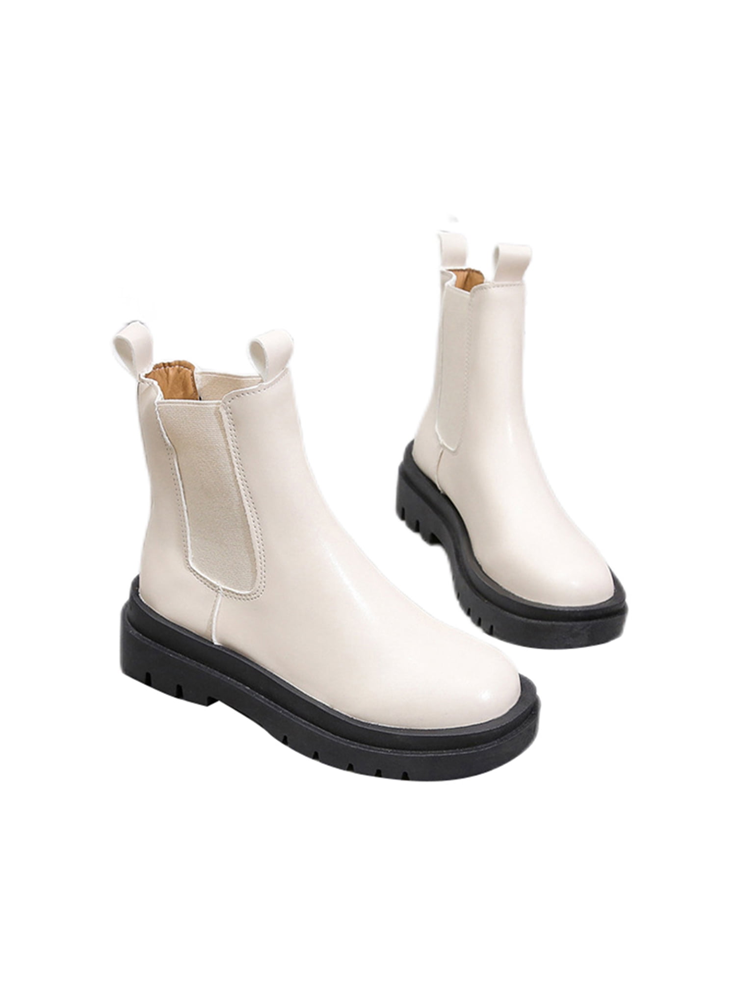 Avamo Womens Dress Anti Slip Heel Boots Office Waterproof Work Shoes Breathable White 5 - Walmart.com