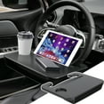 thumbnail image 2 of XUKEY 2 in 1 Car Steering Wheel Tray Table Food Drink Holder Seat Gap Slip Organizer Black, 2 of 8