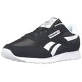 thumbnail image 2 of reebok men's royal nylon classic fashion sneaker, black/black/white, 10 m us, 2 of 10