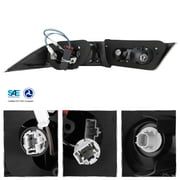 AKKON - For 2004-2008 Acura TSX LED Light Tube Tail Lights Rear Pair Housing - Red Clear Lens