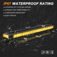 thumbnail image 7 of YOMTOVM 28" 54LED Amber Emergency Vehicle Strobe Light Bar Rooftop Double Side Warning Traffic Advisor, Amber, 7 of 7