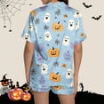 thumbnail image 7 of Hvot&aat Halloween Pajamas Women Sets Silk Satin Ghost Graphic Cute Sleepwear Short Sleeve Shirts and Shorts Sets, 7 of 7