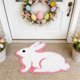thumbnail image 1 of Alfombra de baño – Esterilla para conejos de Pascua, moqueta no deslizante, microfibra de poliéster súper absorbente y suave, decoración de primavera para las fiestas, rosa, 19,6 x 19,6 pulgadas, 1 of 7