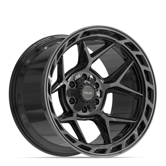 4PLAY Wheels 4P55 20 Inch Rims Fit 6x135 & 6x139.7 20x12 Gloss Black Brushed with Tinted Clear (Set of 4)