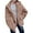 Khaki, variant on PRETTYGARDEN Women's Fashion Winter Coats Sherpa Fleece Faux Fur Shearling Oversized Trendy Jackets Warm Outerwear Clothing