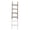 2-tone White, variant on Decorative Vertical Ladder with Towel Rack Design for Blankets - Slim Storage Stand with Hooks for Bedroom or Living Room - Classic Textile Display Accent for Home Decor Ladder - 76", Black