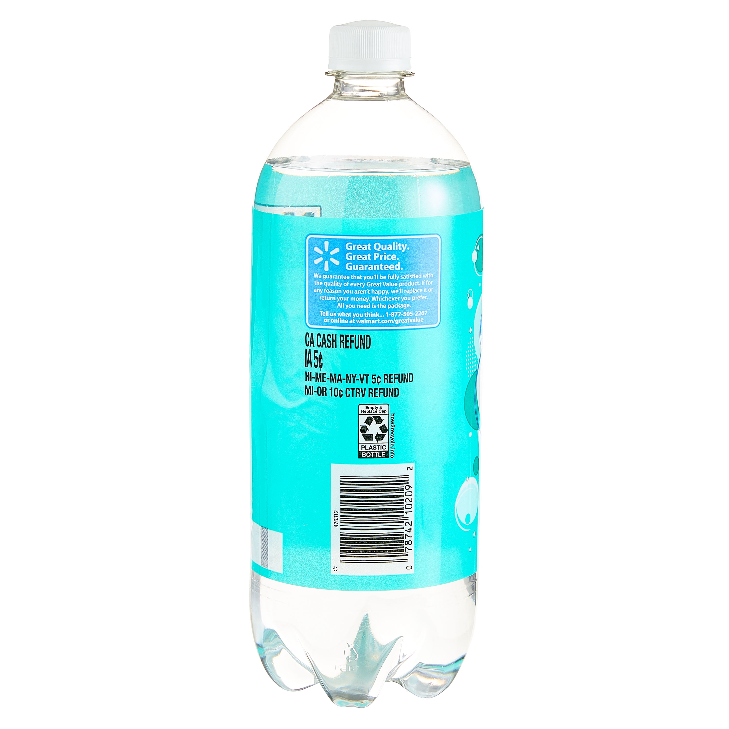 Great Value Sodium Free Seltzer Water, 33.8 fl oz