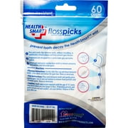 Health Smart Dental Flossers, Waxed Nylon Floss Pick, 60ct or 360ct