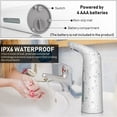 thumbnail image 3 of Dispensador automático de jabón líquido para manos que funciona con pilas, sensor de movimiento sin contacto para cocina y baño, resistente al agua IPX6, gran capacidad, base antideslizante, 3 of 5