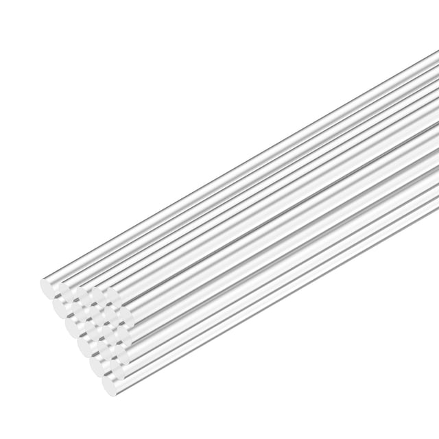 Uxcell Paquete de 20 Varillas Redondas de Acrílico, 11.81 x 0.08 Pulgadas/ 300 x 2 mm Varillas de Acrílico Transparentes para Manualidades, Iluminación, Jardinería y Decoraciones
