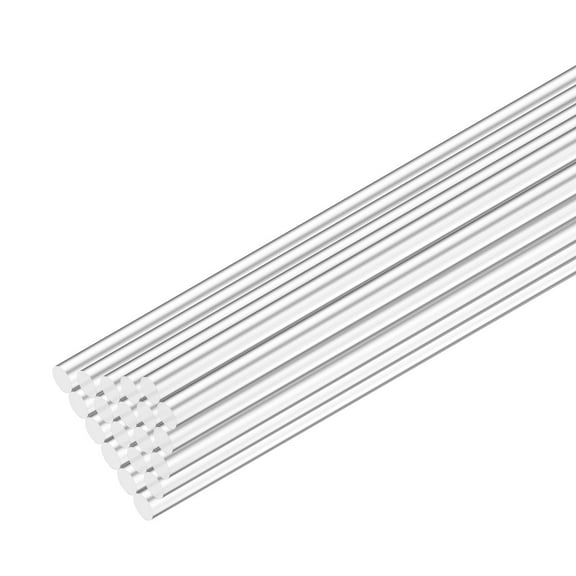 Uxcell 20-Pack Acrylic Round Rods, 11.81 x 0.08 Inch/ 300 x 2 mm Clear Acrylic Dowel Rods Stick Plastic Sticks Strip for DIY Crafts Lighting Gardening Decorations