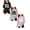 Light Purple 1PCS & Black 1PCS & Grey 1PCS, variant on Summer Kids Little Soul Graphic Oversized T-Shirt 2 Pack, Classic Crew Neck Loose Short Sleeve Play & Daily Tops 3-4 Years