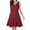 Wine, variant on LYEAA Semi Formal Dresses for Women Wedding Guest Sleeveless Plus Size Elegant Loose Midi A Line Dresses V Neck Solid Fashion Birthday Zipper Flowy Summer Party Dresses Black M