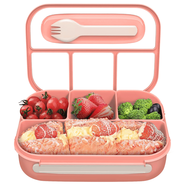 Contenedores de almuerzo elegantes, compartimentos para una alimentación equilibrada, portátiles para las aventuras diarias, a prueba de fugas para empacar sin preocupaciones