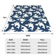 thumbnail image 3 of Bixox Fleece Blanket Shark Pattern Super Soft Double-Sided Microfiber Flannel Blanket for Sofa, Bed, Couch, Suitable for All Seasons -, 3 of 5