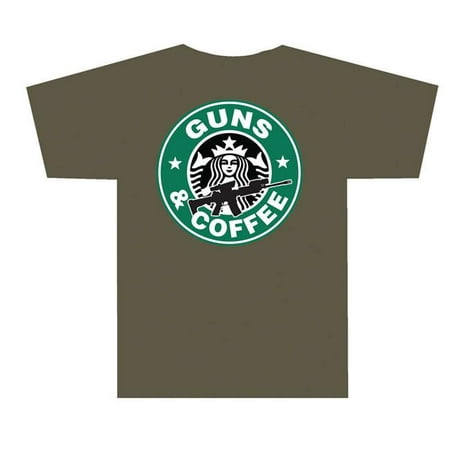 Tuff Products Guns and Coffee T-Shirt, OD Green