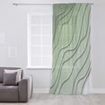 thumbnail image 3 of Sage Green Ombre Semi Sheer Curtains Drapes for Living Room,Bedroom,French Doors Window 84 Inches Long,Modern Geometric Abstract Art Aesthetics Rod Pocket Chiffon Curtain Drapery Voile Drape Panel, 3 of 6