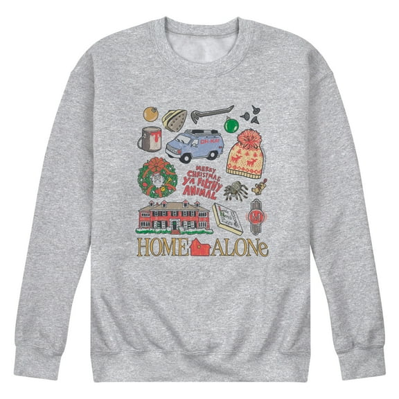 Home Alone - Ha Icon Grid - Men's Crew Fleece Sweatshirt