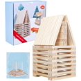 thumbnail image 1 of Building Blocks Set, Lightweight Toy Set Stacking Blocks - Safe Educational Toys Natural Building Blocks for Girls and Boys Kids Toddlers 3+ Years Old, 1 of 5