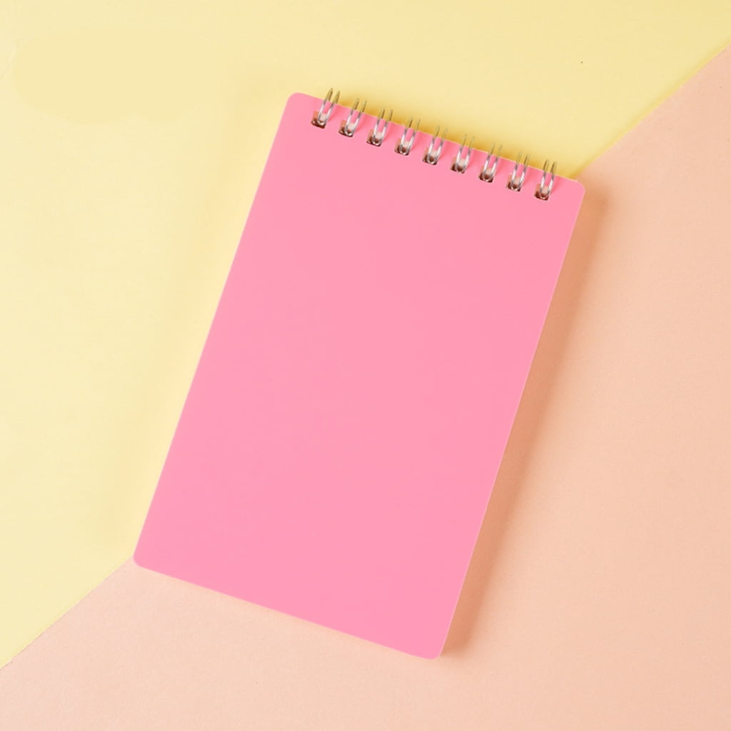 8Pcs Twin Coil Binding Notebook 80 Sheets Unlined Pocket Notepads Small Notebook
