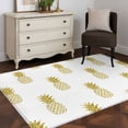 thumbnail image 3 of Pineapple Area Rugs 3'x5', Washable Small Throw Rugs for Living Room Bedroom, Modern Abstract Yellow Fruits Textured Indoor Outdoor Rug Non-Slip Low Pile Carpet Runner Reversible Floor Mats, 3 of 8