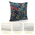 thumbnail image 4 of Nawypu  Navy Blue and Red Floral Cushion Cover Botanical Burgundy Gold Olive Flower Sofa Pillow Cover Japanese Chinoiserie Accent Pillow for Living Room Bedroom, 4 of 5