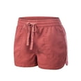 thumbnail image 6 of MixMatchy Women's Casual Elastic Band With Drawstring Waist Tencel Beach Shorts, 6 of 7