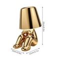 thumbnail image 3 of Thinker Lamp Collection Desktop Night Light Gold, 3 of 5