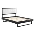 thumbnail image 2 of Modway Willow Queen Wood Platform Bed with Angular Frame in Black/White, 2 of 13