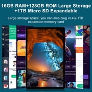 Android 14 Tablet, 10 Inch HD IPS Display, 12GB RAM, 128GB ROM, 1TB Expand, Octa-Core, 8000mAh Battery, 5G WiFi