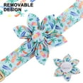 thumbnail image 3 of Didog Personalized Fabric Dog Collar with Cute Flower Engraved Pet NameTag Adjustable, 3 of 8