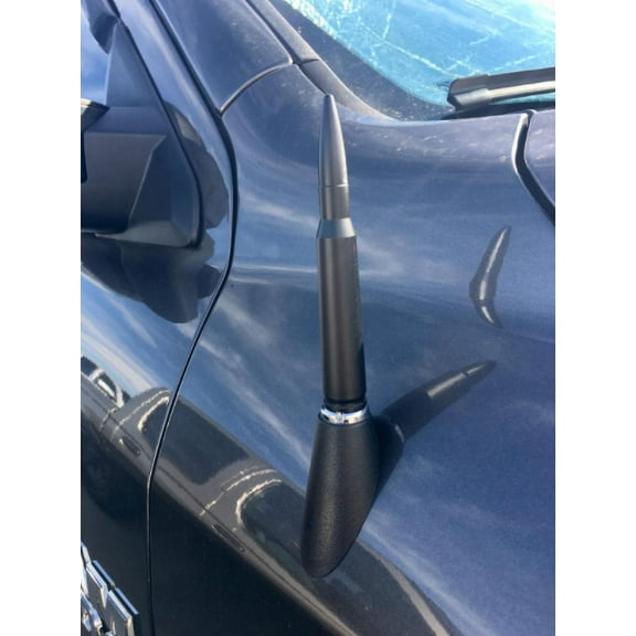 Bullet Style 0.5 Cal Short Black Antenna Mast Power for DODGE RAM 1999-2008 New