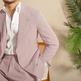 thumbnail image 4 of Wehilion Casual Summer Lightweight Seersucker Suit Shorts Mens Set, 4 of 7