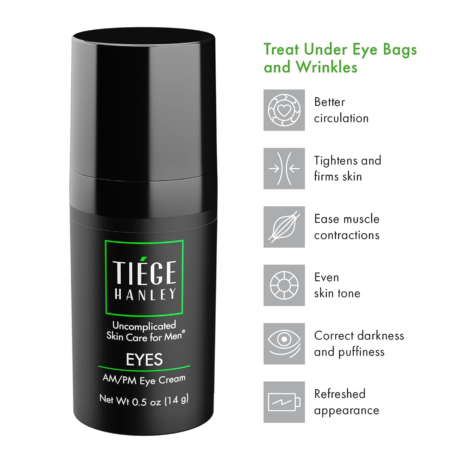 Tiege Hanley Eye Cream for Men, 0.5 fl oz.