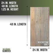 Solid Wood Desk Tabletop Restore Riverstone Grey