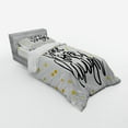 thumbnail image 2 of Ambesonne Live Laugh Love Bedding Set 3 Pcs, Phrase Dots, Twin, Black White Yellow, 2 of 2