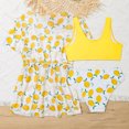 thumbnail image 5 of SGMVNU Girls Swimsuit with Kimono Cover up Girls Bathing Suit Size 12 3 Piece Swimwear Set Summer Beach Wear Floral Print Teens Bathing Suit, Size 10-11 Years, 4-Yellow, 5 of 7