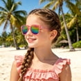 thumbnail image 3 of Ticikt Kids Polarized Sunglasses, Colorful Mirror Lens Sun Protection Shades for Boys Girls Beach Outdoor,Pink, 3 of 4