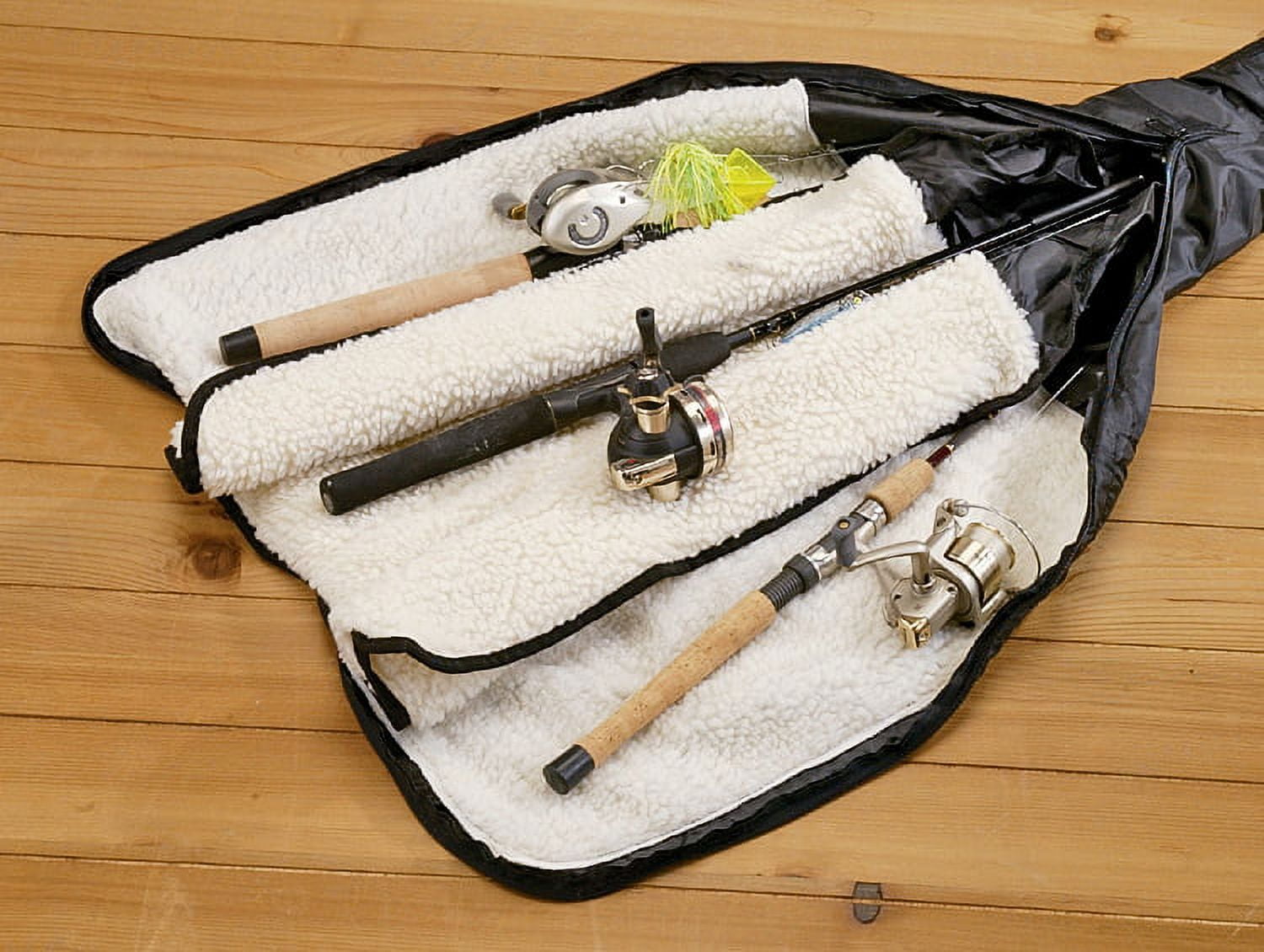 Guide Gear, 3 Fishing Rod and Reel Case, Travel Storage Bag, Pole Rod  Holder, 7 Foot 6 Inch 