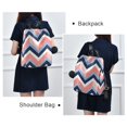 thumbnail image 4 of FORMRS Women's Travel Backpack Purse Anti-Theft Hidden Pockets Casual Shoulder Bag, White Geometric, 4 of 7
