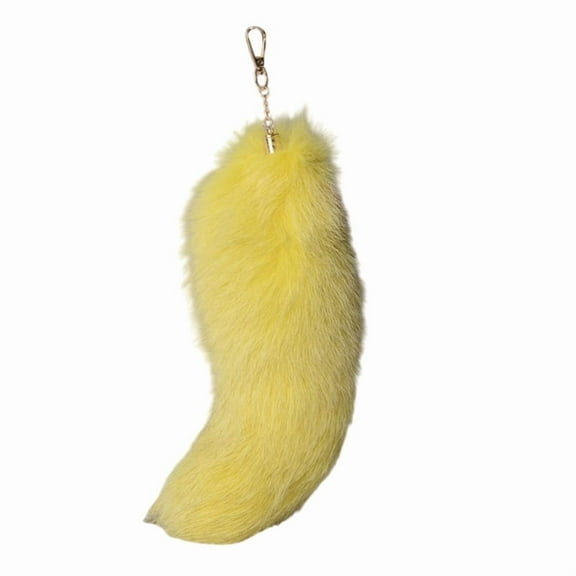 Fluffy Faux Fur Fox Tail Keychain Elegant Keyrings Charm with Foxes Tail Pendant Fashionable Keychain Decorations