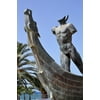 Statue Body Boat Almuecar-12 Inch By 18 Inch Laminated Poster With Bright Colors And Vivid Imagery-Fits Perfectly In Many Attractive Frames