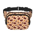 thumbnail image 1 of Disketp Thanksgiving Turkey and Pumpkin Riñonera de Doble Capa, Bolsa de Cintura Ajustable para Viajes, Correr y Senderismo, Riñonera Ligera para Hombre y Mujer, 1 of 8