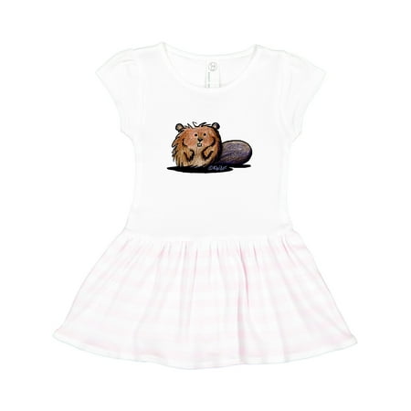 

Inktastic KiniArt Beaver Gift Toddler Girl Dress
