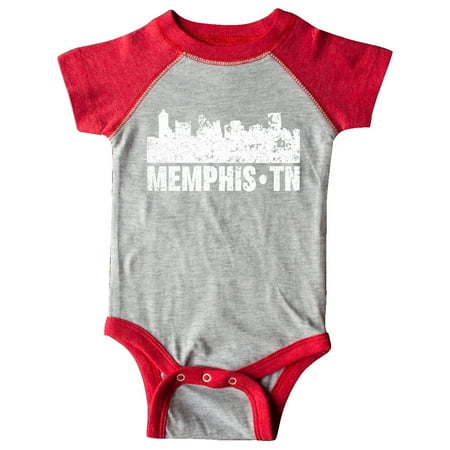 

Inktastic Memphis city Skyline with Grunge Gift Baby Boy or Baby Girl Bodysuit