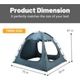 thumbnail image 2 of Bed Tent Twin Size Bed Canopy, Indoor Tent for Adult and Kids, 3 Doors Breathable Portable Dream Tent, 80% Blackout Private Space Sleeping Tents, 2 of 6