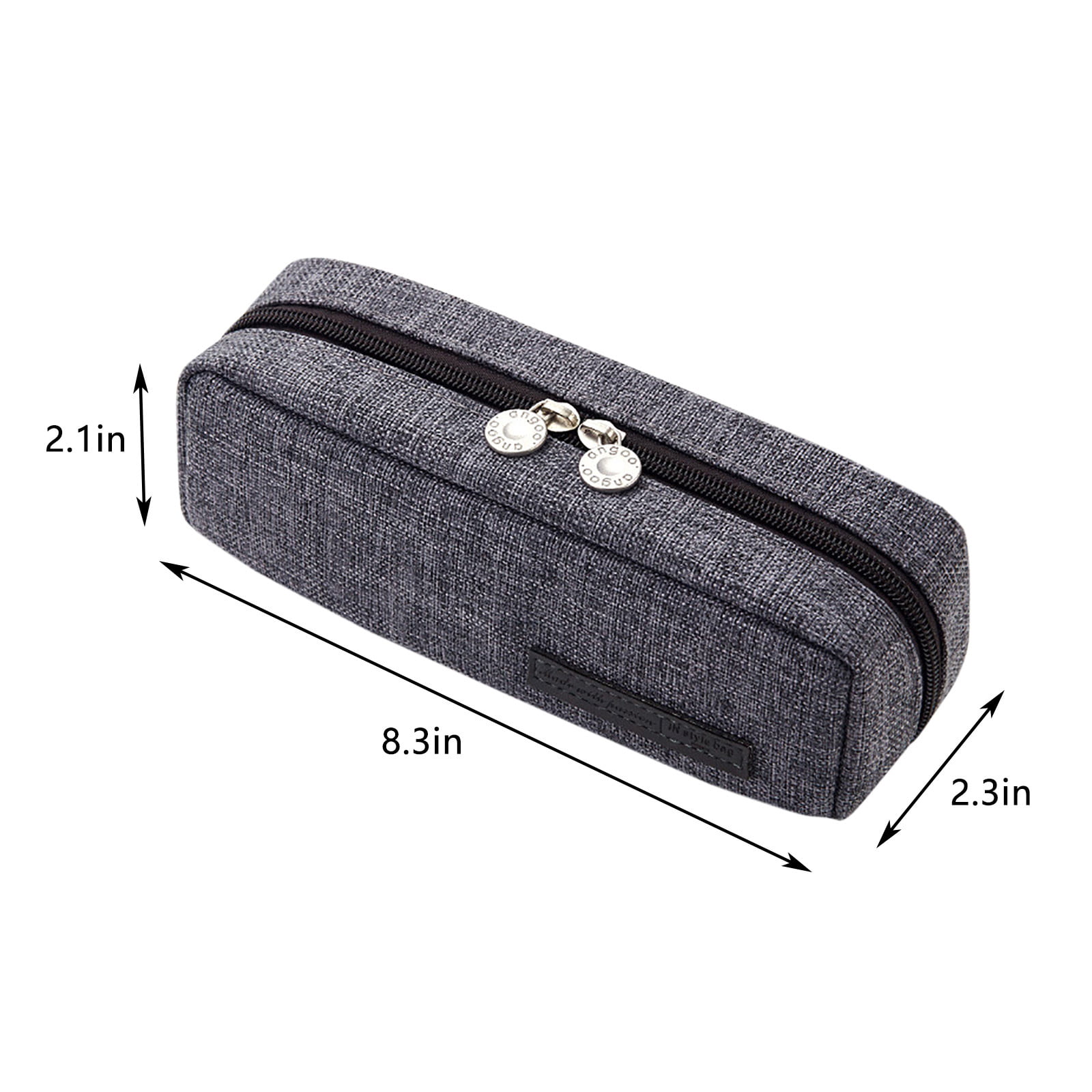 Autrucker Big Capacity Pencil Case 3 Compartments Canvas Bag Multifunctional Marker Pen Pouch Holder Durable Portable Large Storage Bag for Kids Teens Student